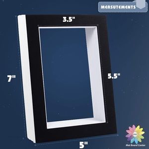25 Mat Boards for a 5x7 Frame, 4x6 Photo